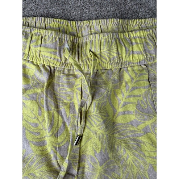 Calvin Klein Women’s Tropical Palm Print Pants,SizeL,55%linen - Picture 8 of 14